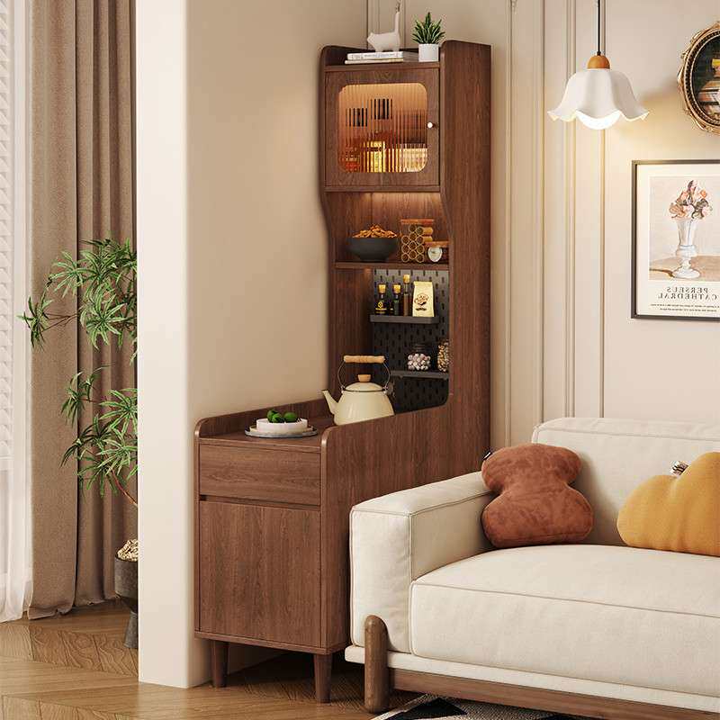 fLE实木沙发边柜客厅家用边几侧边柜夹缝收纳柜储物柜窄型高柜置