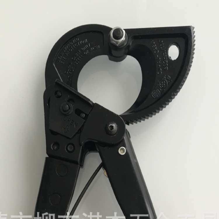 电缆剪棘轮式半月形金属齿轮电缆剪多规手动线钳大头工具钢电缆剪