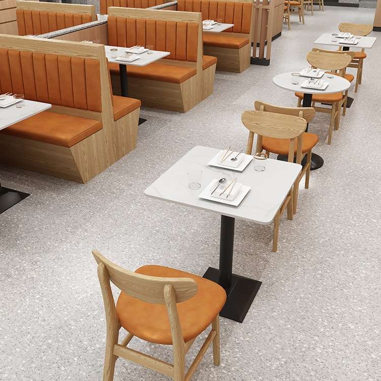 餐饮定 制火锅店奶茶店餐厅转角卡座沙发桌椅储物柜商用实木可家