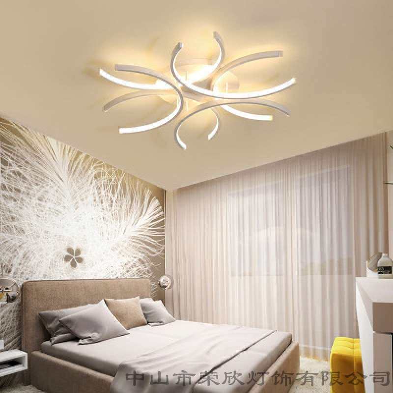 led吸顶灯 简约现代过道灯具客厅卧室灯色白亚克力花形卧室吸顶灯