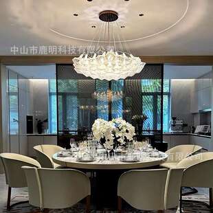 法式穆拉诺轻奢玻璃吊灯现代奢华美式别墅餐厅酒店复式楼装饰吊灯