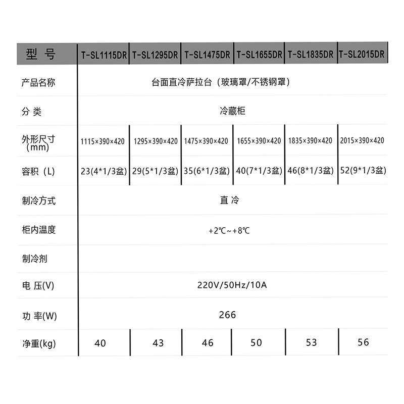 商用保鲜台式冷藏展示柜直冷沙拉台桌面披萨操作台撒料台甜品冷柜