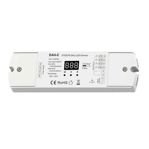 DA4-C DC12-48V 4 x (0.45-22.5)W DALI4路恒流LED调光器1-4地址