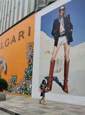 5米6米不拼接UV喷绘工厂商场围挡广告 超宽550灯布喷绘UV软膜灯箱