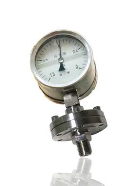 螺纹连接双面显示全钢耐震隔膜压力表双面读数YBN100 1.6 1/2NPT