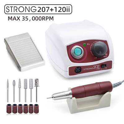 世新STRONG207美甲打磨机指甲打磨器35000转速卸甲抛光磨甲器工具