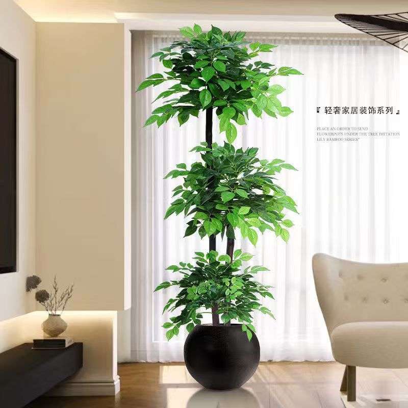 仿真绿植幸福树客厅大型盆栽室内轻奢装饰仿生植物落地摆件假树