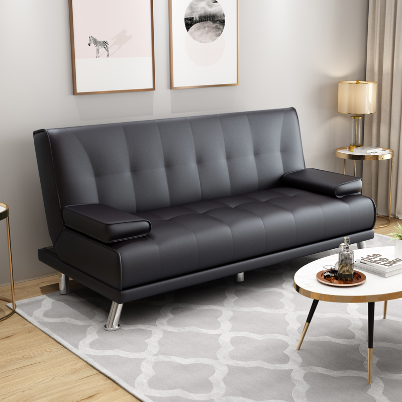 办公室沙发床可睡觉折叠简约现代午休息J商务洽谈会客接待皮艺沙