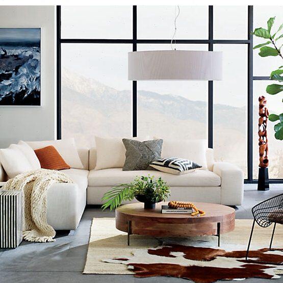 北欧简约轻奢金属腿圆形实木复古橡木胡桃木色茶几客厅可定制家具