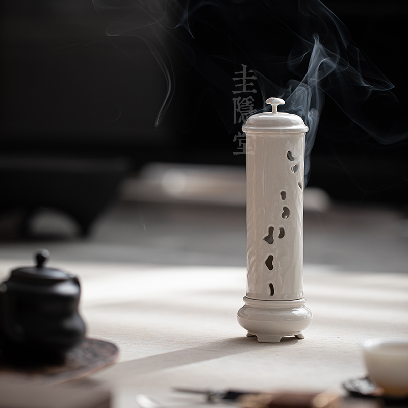 圭隐堂草b木灰手工陶瓷线香炉香插家用禅意功夫茶道香道香薰炉摆