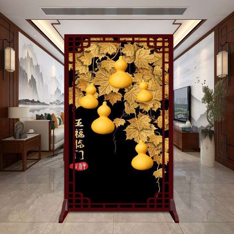 新中式屏风隔断客厅进门风水遮挡入户玄关现代简约装饰墙座屏