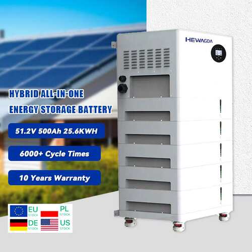 51.2V 500Ah 25KW All-in-One Solar Energy Storage Battery 48v