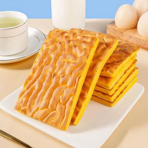 【抢40片】虎皮蛋糕片面包全蛋黄健康代早餐饱腹解馋零食10片