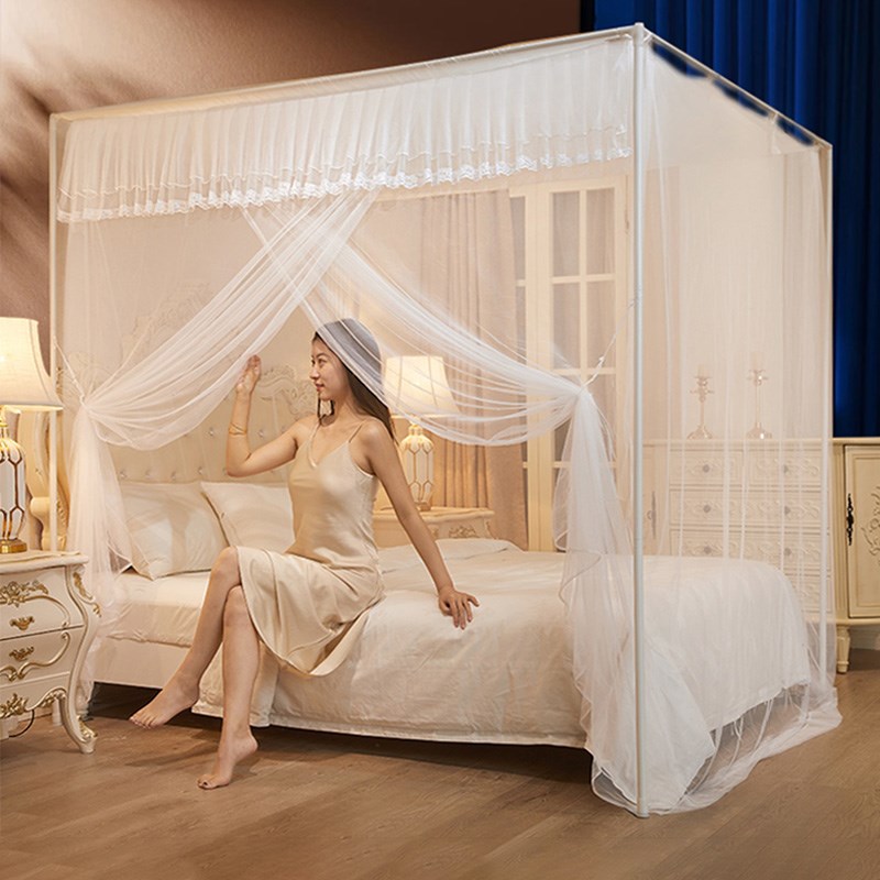 加密蚊帐家用卧室2025新款防尘单门落地式1.8mP大床1.2m单人纹帐