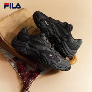 珊瑚鞋|FILA斐乐老爹鞋男鞋2026春新款复古跑步鞋黑色增高运动鞋