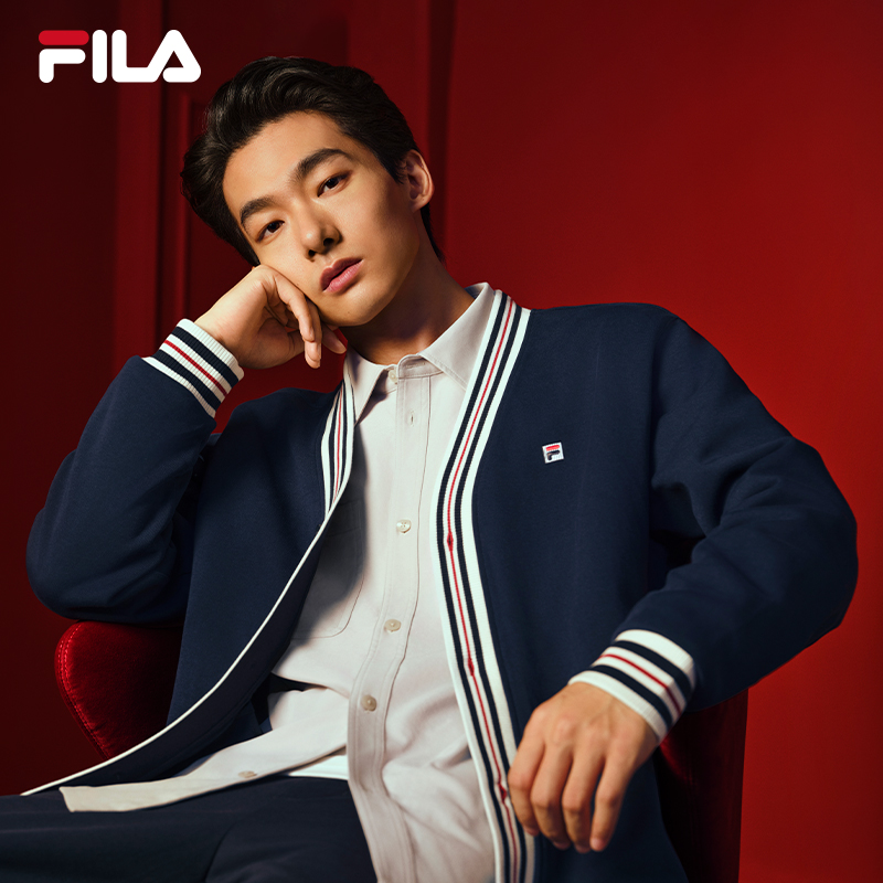 FILA斐乐男士针织长袖外套