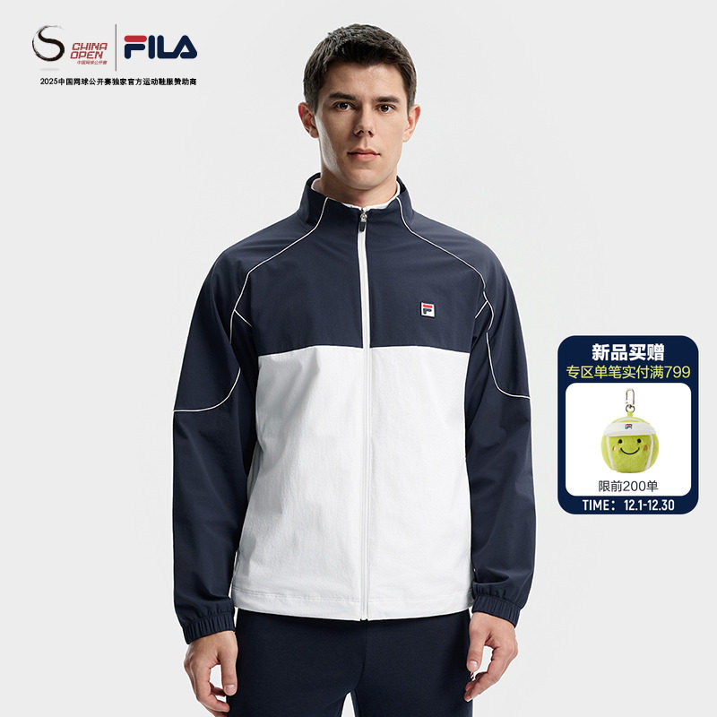 CHINA OPEN x FILA 斐乐网球系列男梭织外套25冬新款运动宽松上衣