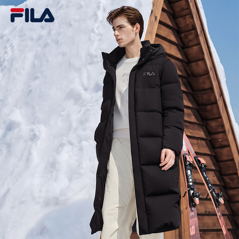 FILA斐乐情侣长款羽绒服