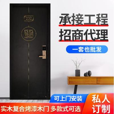 厂家供应轻奢实木复合门免漆整套房间卧室门简约酒店隔音室内门