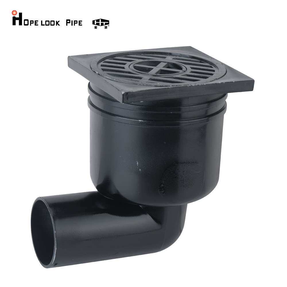 别墅装配式同层排水管道系50mm排水管 防臭塑料方形高水封地漏
