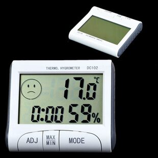 温度温湿度计CD室内2记忆外10功能DC大屏温数显 表带湿L时钟功能