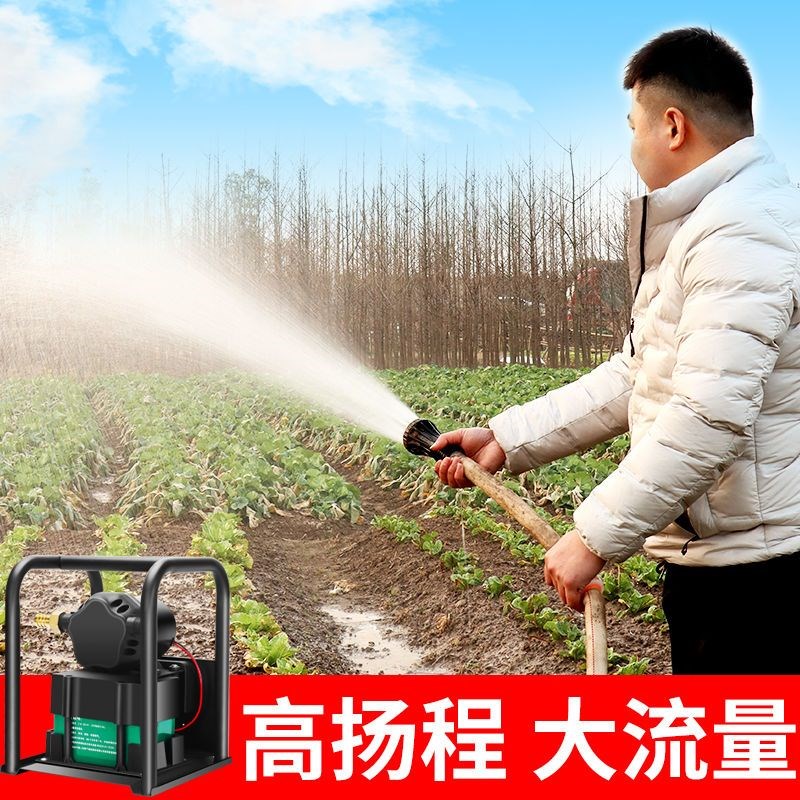 24V充电c式大功率抽水泵农村浇菜神器浇水机农用灌溉户外浇地神器