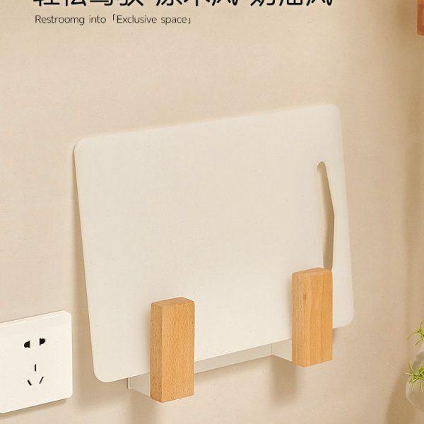 厨房免打孔挂案板粘板锅盖架放置菜板砧板置物架子收纳神器原木风,厨房/烹饪用具,锅盖架/锅盖收纳垫,淘宝优惠券,粉丝福利购,淘宝优惠卷