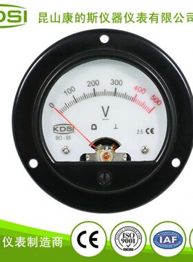 式0BO电压表50DCV蓝色 指针65流背 电压直- 圆形光6V表