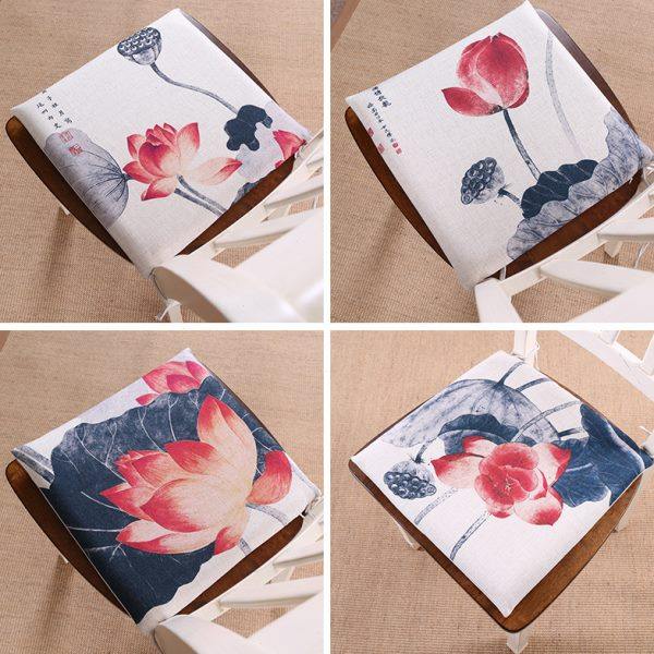 混批 中式古典荷花坐垫记忆棉椅垫乳胶棉公座椅垫,居家布艺,沙发垫,淘宝优惠券,粉丝福利购,淘宝优惠卷