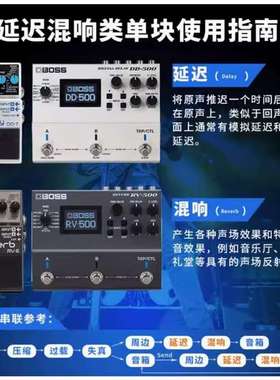 BOSS单块效果器RV-6 DM-2W DD8延迟dd500电吉他贝司数字TE-2混响