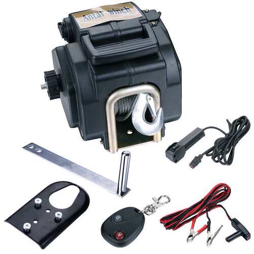厂家直销12V/24V3500磅电动船用绞盘