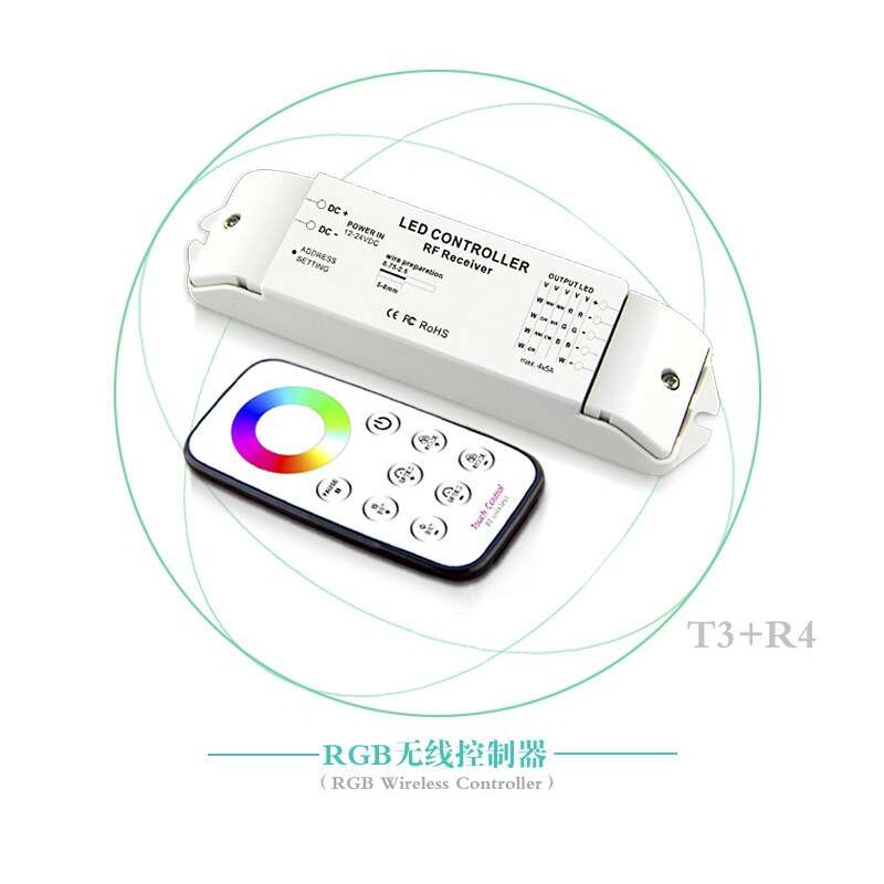 LED灯具控制器12-24V输入T系列单区恒压CCT RGBW调光调色温驱动器