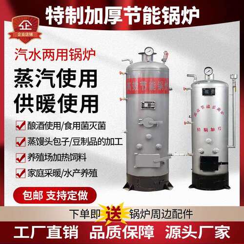 柴煤两用锅炉供暖采暖蒸汽炉农村家用取暖商用小锅炉柴火炉节能