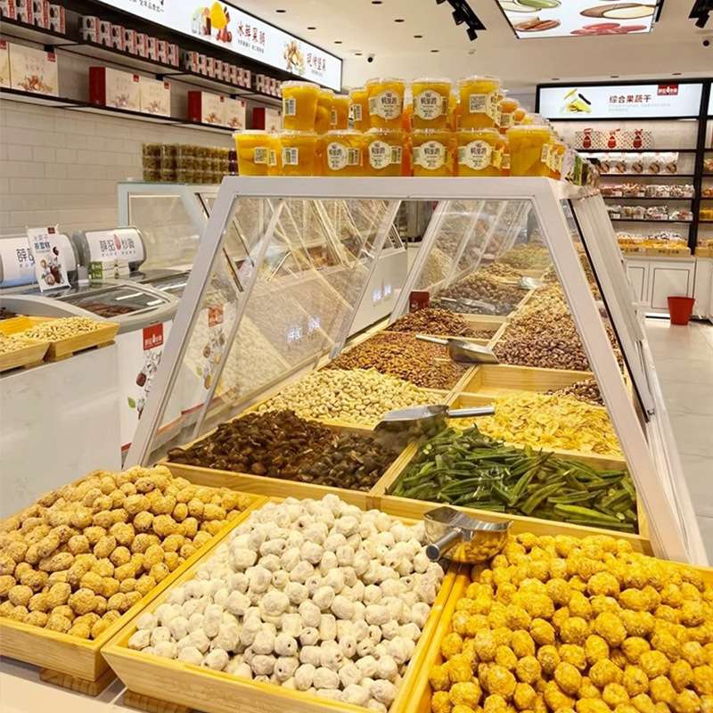 果脯展示柜商用大容量干果蜜饯冷藏保鲜柜商场散装喜糖炒货陈列柜