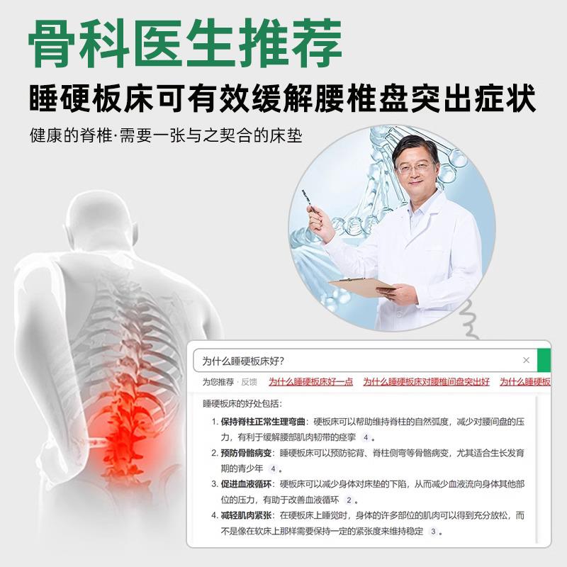 椰棕榈乳胶床垫软床加硬变硬榻榻米床垫护腰护脊折叠实木X20
