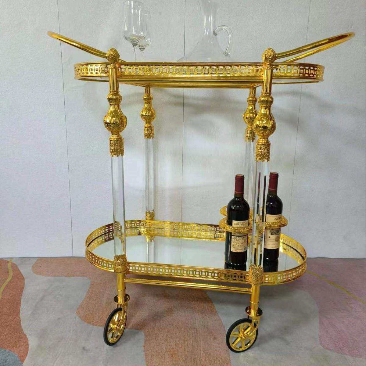 欧式高档手推餐车酒店手推车高级镀金酒水手推车,鲜花速递/花卉仿真/绿植园艺,割草机/草坪机,淘宝优惠券,粉丝福利购,淘宝优惠卷