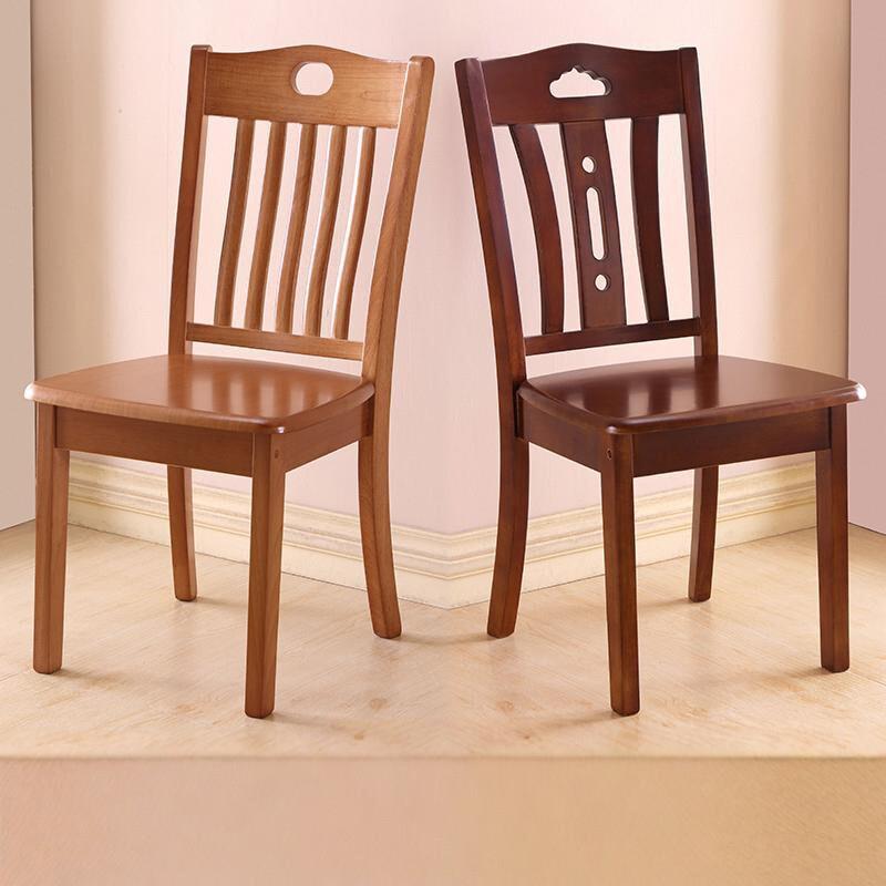 实木餐椅餐桌椅子家用凳子靠背椅纯全木头中式原木椅餐厅吃饭桌椅