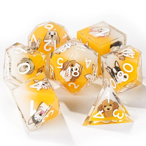 GBTDICE白橙渐变宠物白字骰子