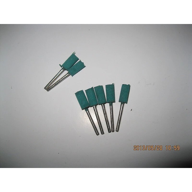 芝麻磨头 橡胶磨头 弹性抛光磨头 绿色打磨头 精密抛光3mm 圆柱锥