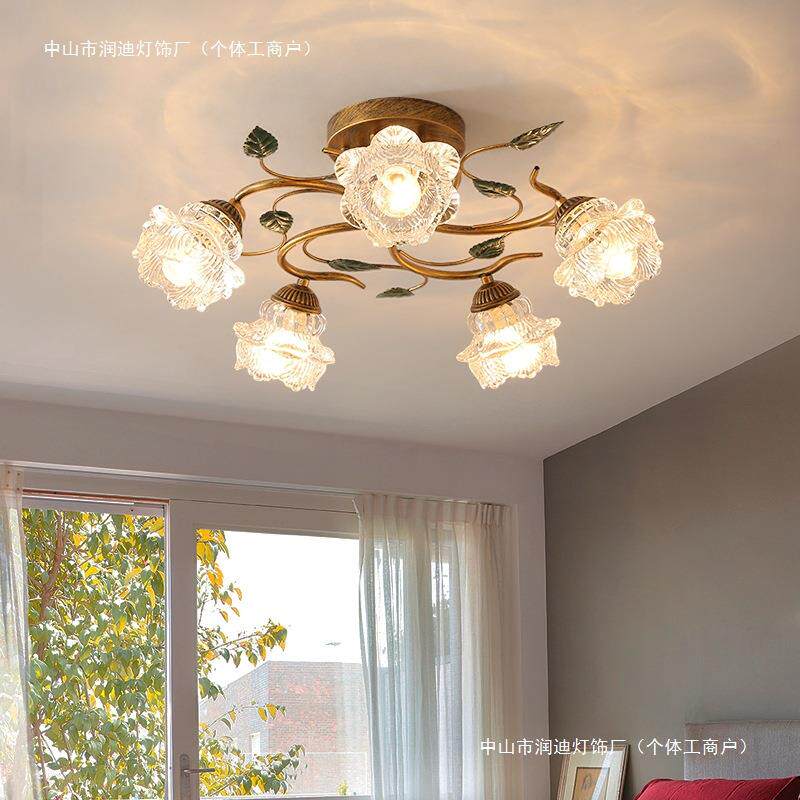 美式吸顶灯卧室灯家用复古阳台灯欧式大气客厅过道玄关简美灯具