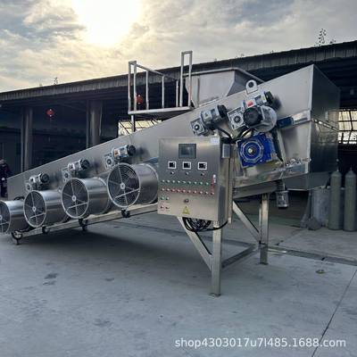 不锈钢摊晾床酒坊自动拌料打茬机拌曲打茬晾晒一体机结实耐用