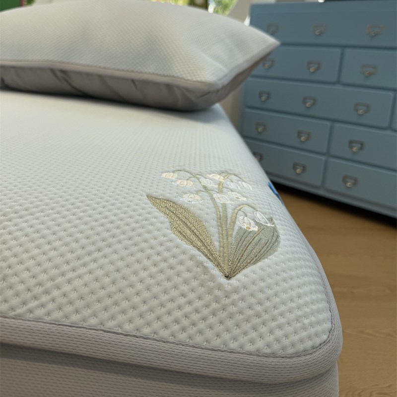 风铃草蓝凉栖软席田园可机洗夏x凉席床笠款三件套空调席柔软1.5m