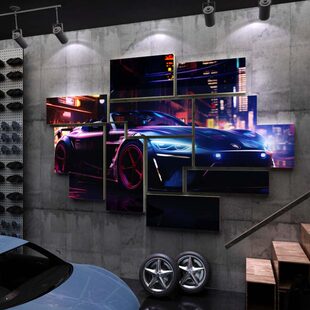 维修行板理象防水汽车画厂房保养洗文化广告墙面装饰背景店美容形