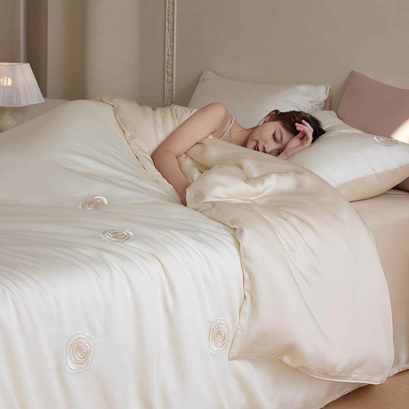 冰凉丝滑丨60支兰精天丝四件套 冰丝凉感简约床品套件