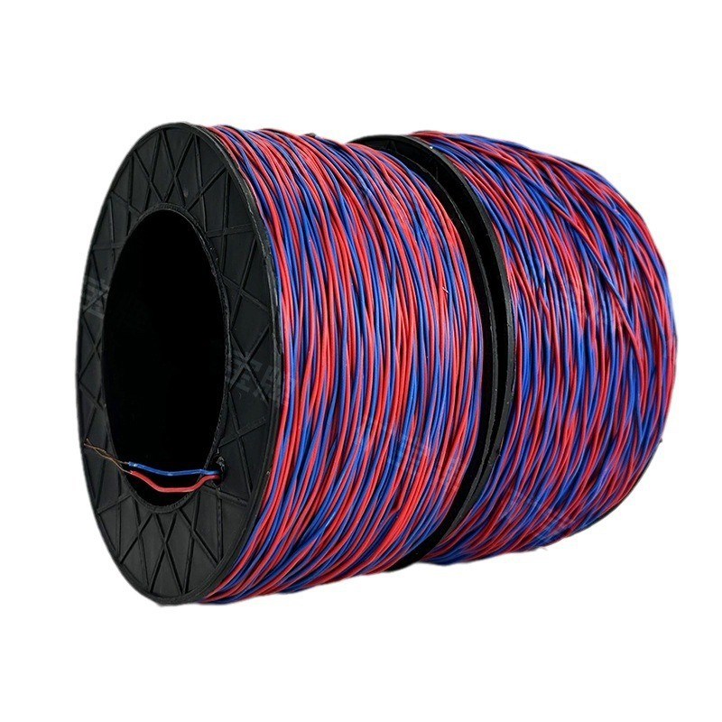 矿用铜芯线 隧道延长连接线双股铁芯镀锌线0.52 0.62红蓝工程铜线