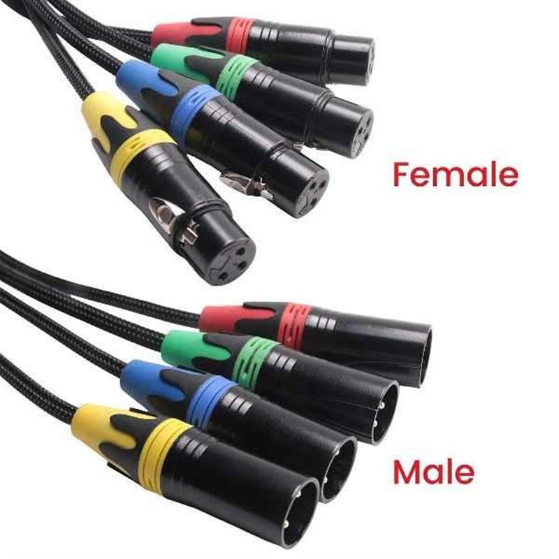 1 Pair XLR 4-Channel 3-Pin Multi Network Stage and Studio