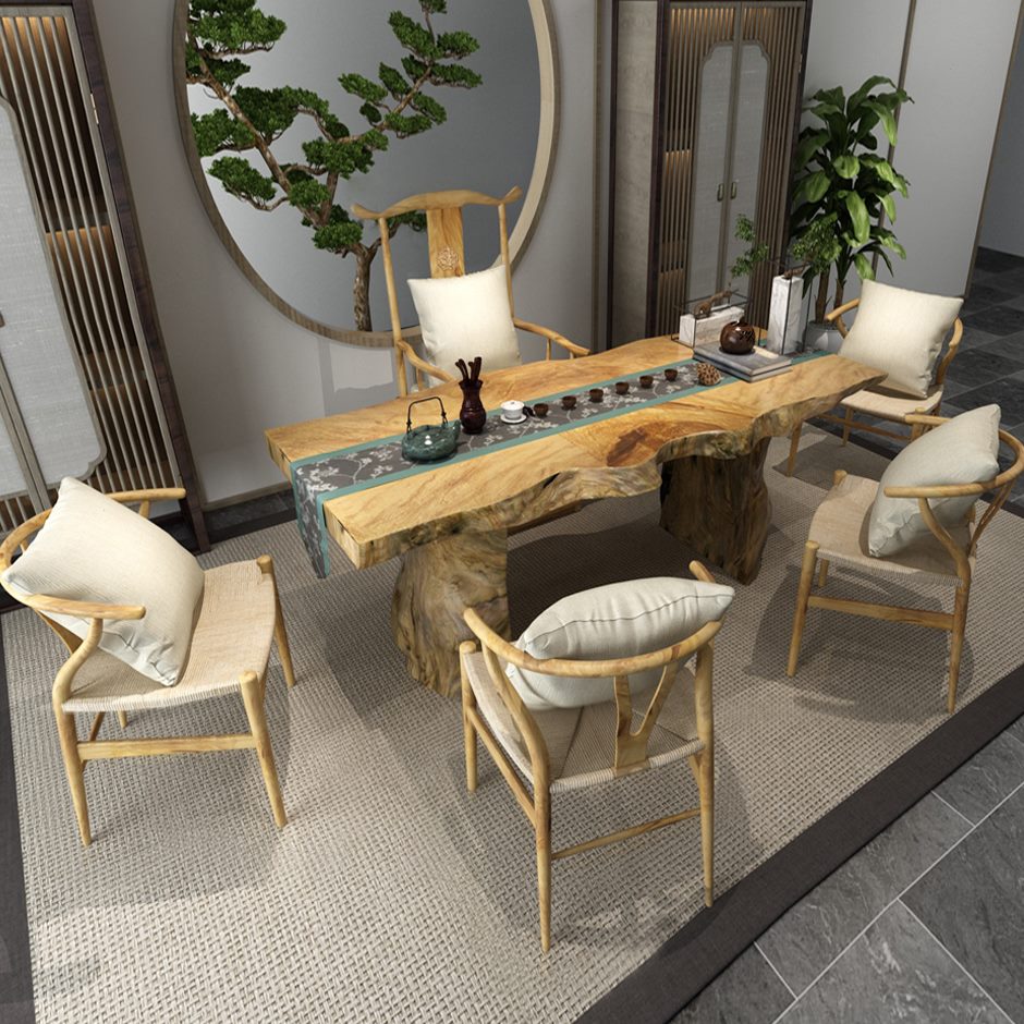 茶道桌桌椅客厅茶艺桌现代简约实木茶台功夫茶几茶桌椅组合泡茶桌