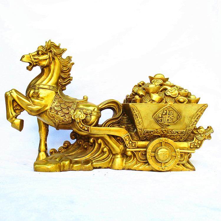 铜铜器马上laicai办公室装饰家居铜满载而归摆件工艺品