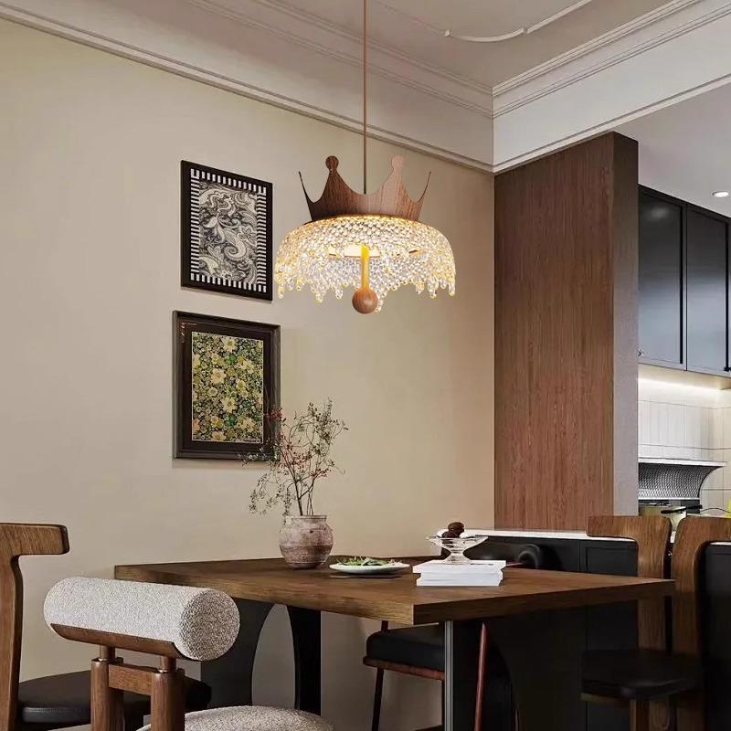 法式奶油风餐厅吊灯中古风复古餐桌吧台灯创意个性设计师款灯具