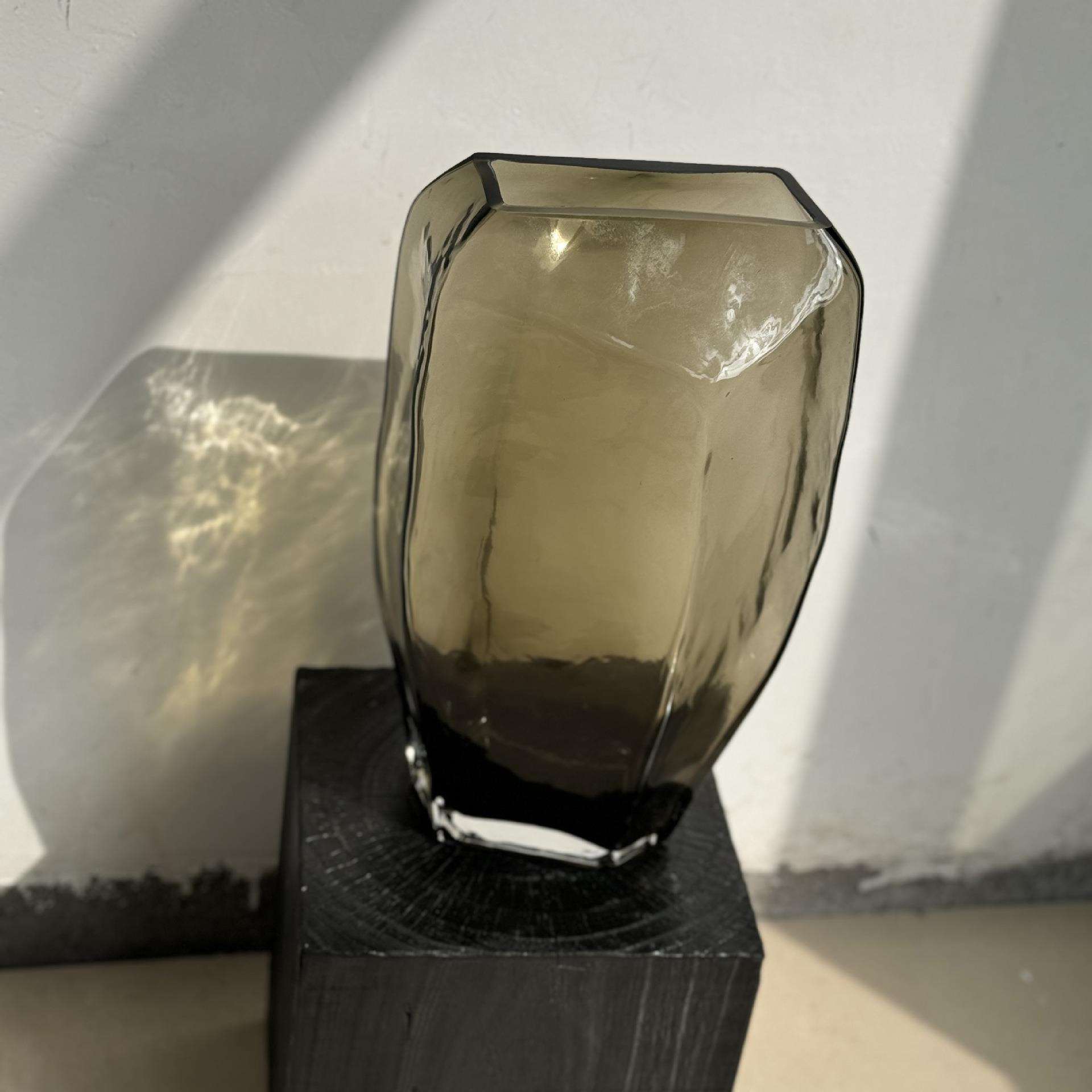 北欧风马醉木吊钟玻璃花瓶创意插花器落地大摆件客厅样板房装饰品